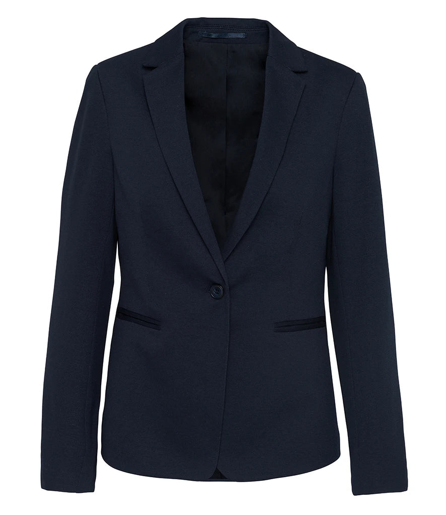 Kariban Ladies Knitted Blazer — Night Navy Heather