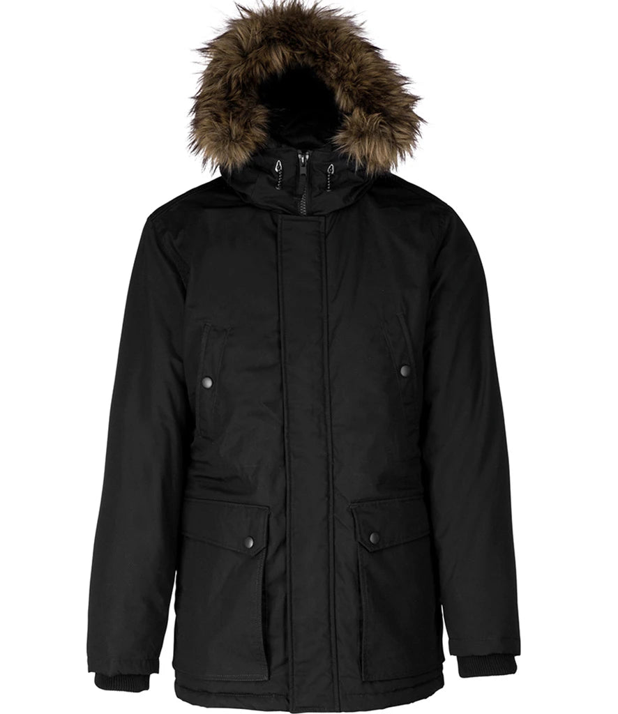 Kariban Winter Parka Jacket — Black