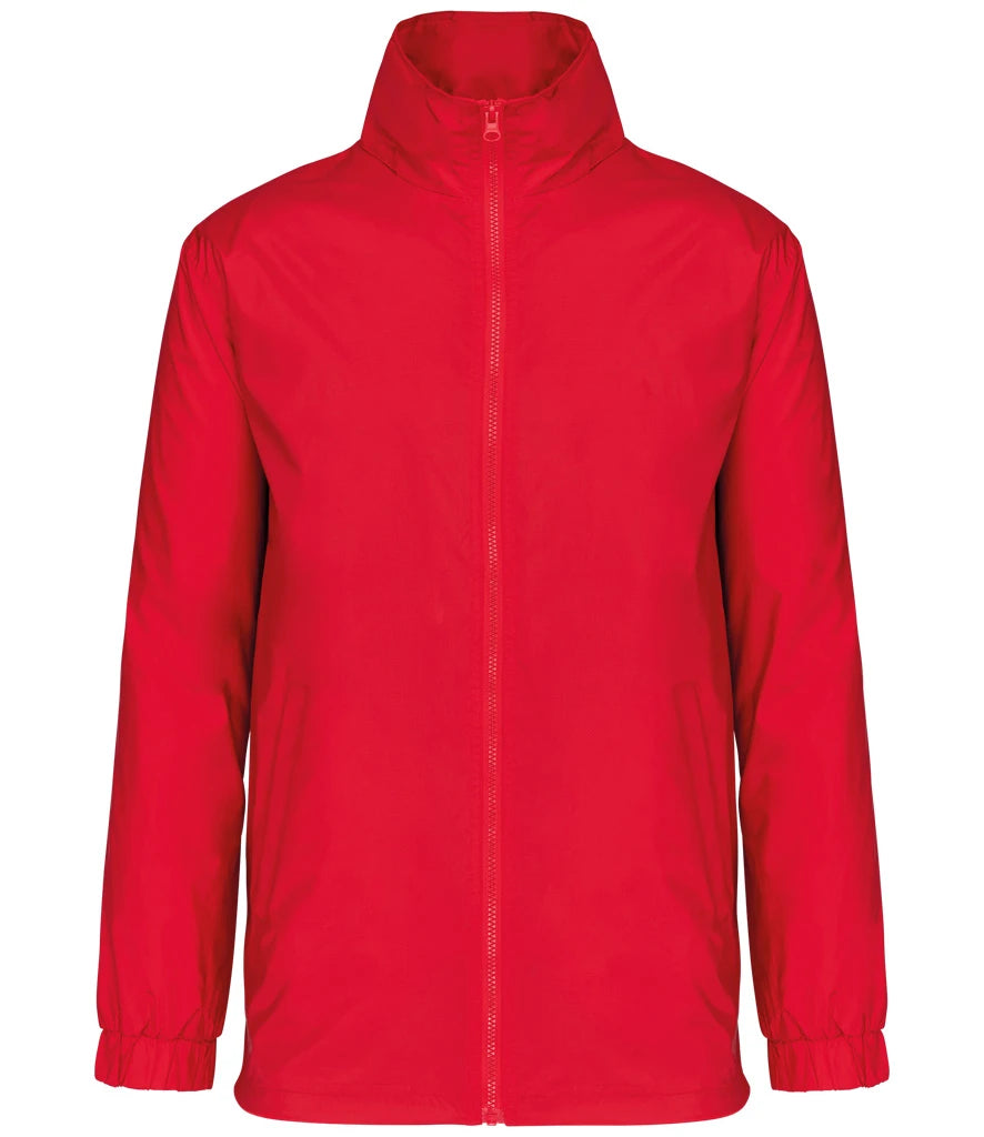 Kariban Lined Windbreaker Jacket — Red