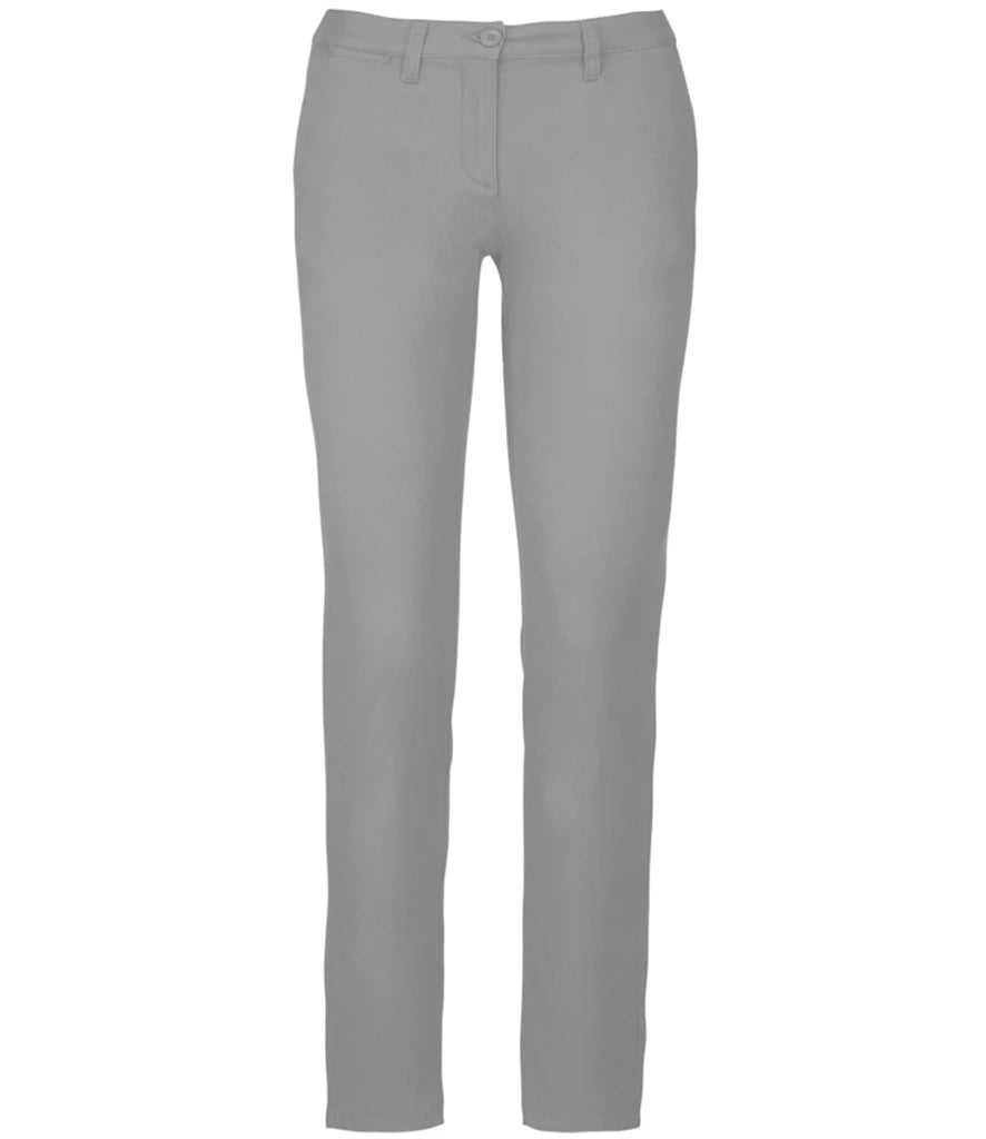 Kariban Ladies Chino Trousers — Fine Grey