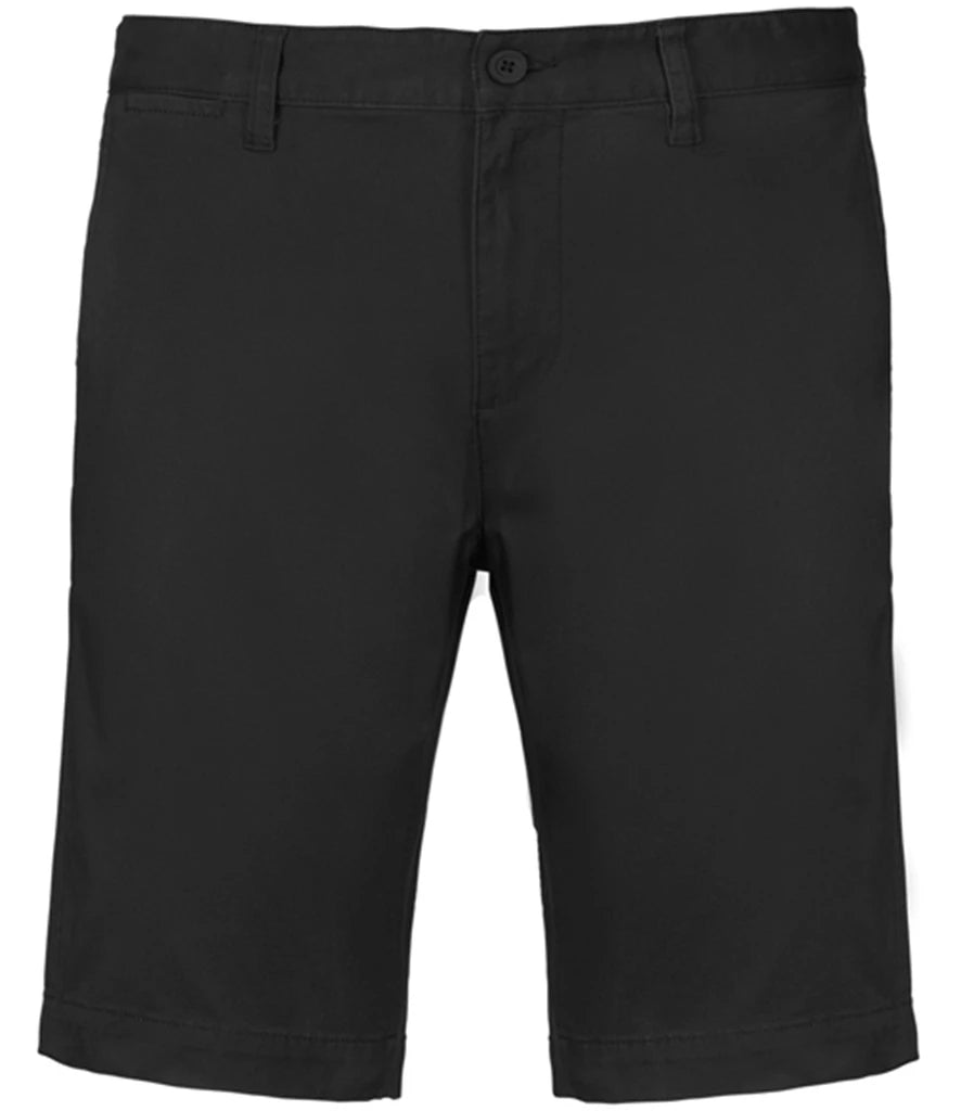 Kariban Chino Bermuda Shorts — Black