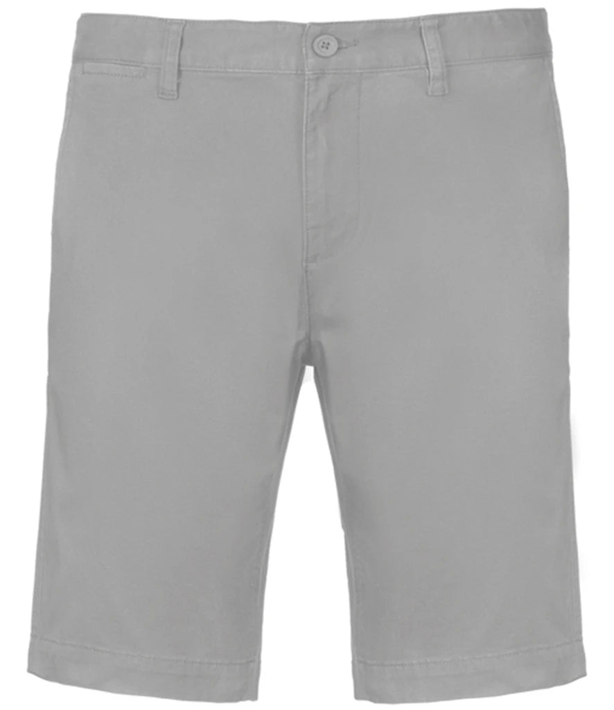 Kariban Chino Bermuda Shorts — Fine Grey