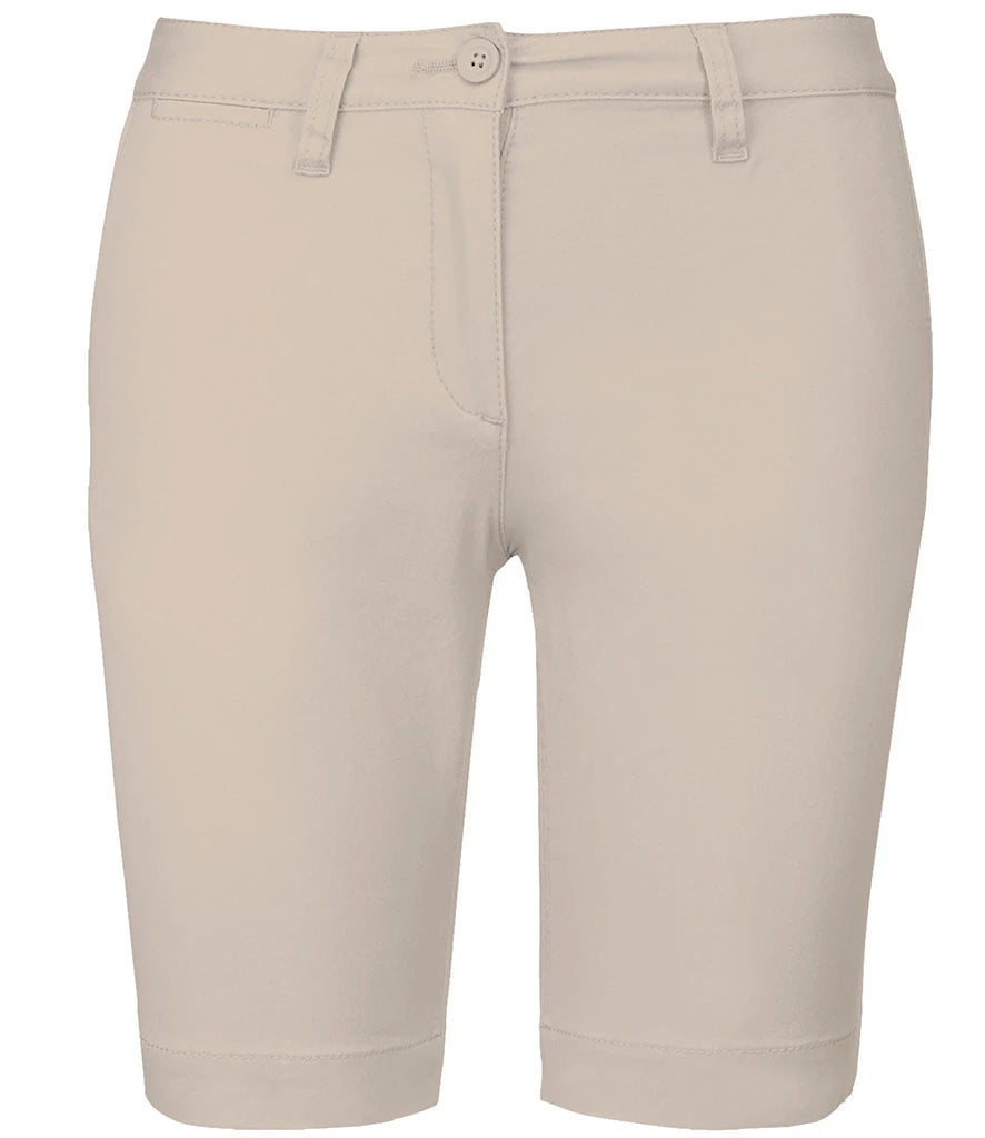 Kariban Ladies Chino Bermuda Shorts — Beige