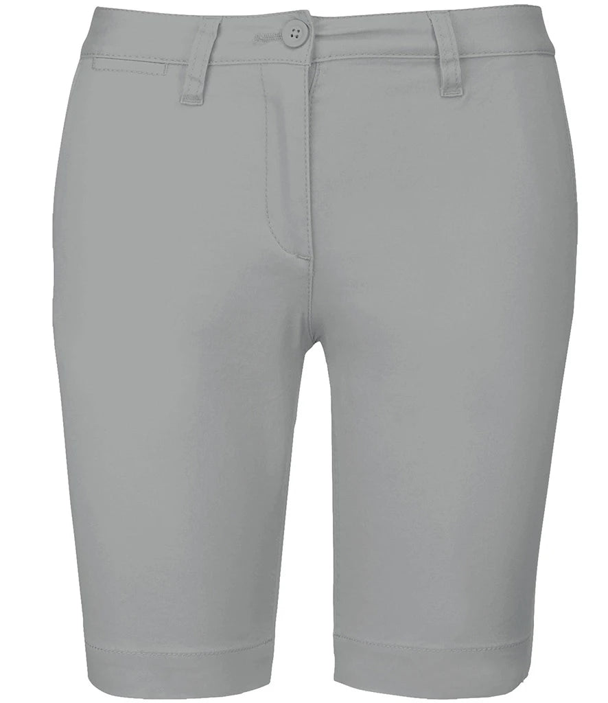 Kariban Ladies Chino Bermuda Shorts — Fine Grey