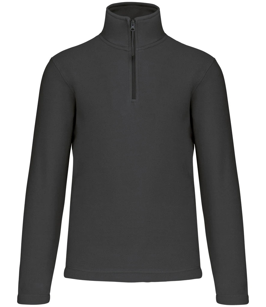 Kariban Enzo Zip Neck Micro Fleece — Dark Grey