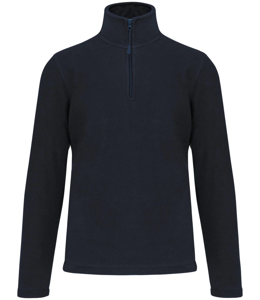 Kariban Enzo Zip Neck Micro Fleece — Navy