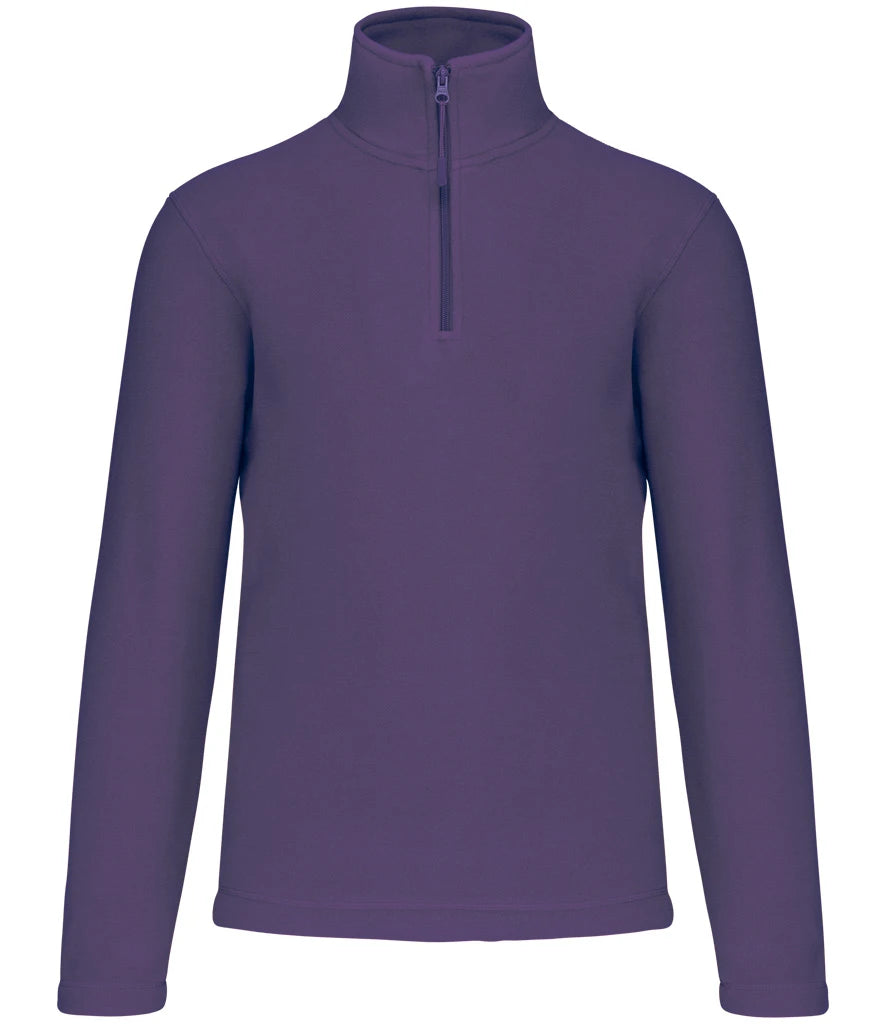 Kariban Enzo Zip Neck Micro Fleece — Purple