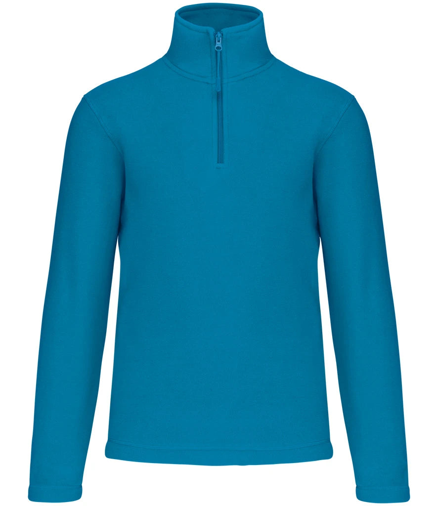 Kariban Enzo Zip Neck Micro Fleece — Tropical Blue
