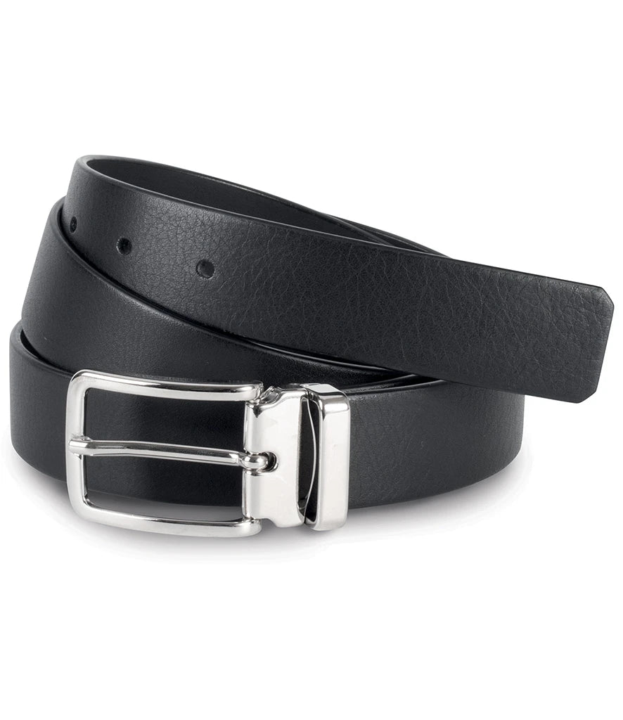 K-UP Classic Leather Belt — Black