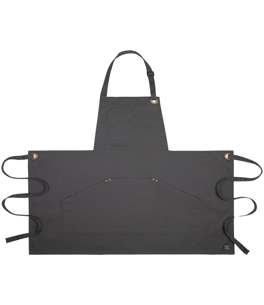 Le Chef Utility Bib Apron — Storm Grey