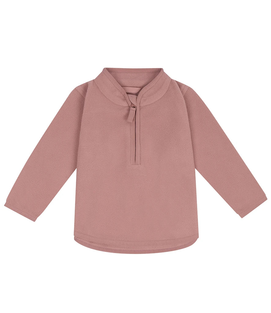 Larkwood Kids 1/2 Zip Lightweight Fleece — Soft Pink