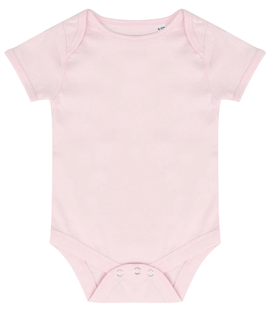 Larkwood Essential Short Sleeve Baby Bodysuit — Pale Pink