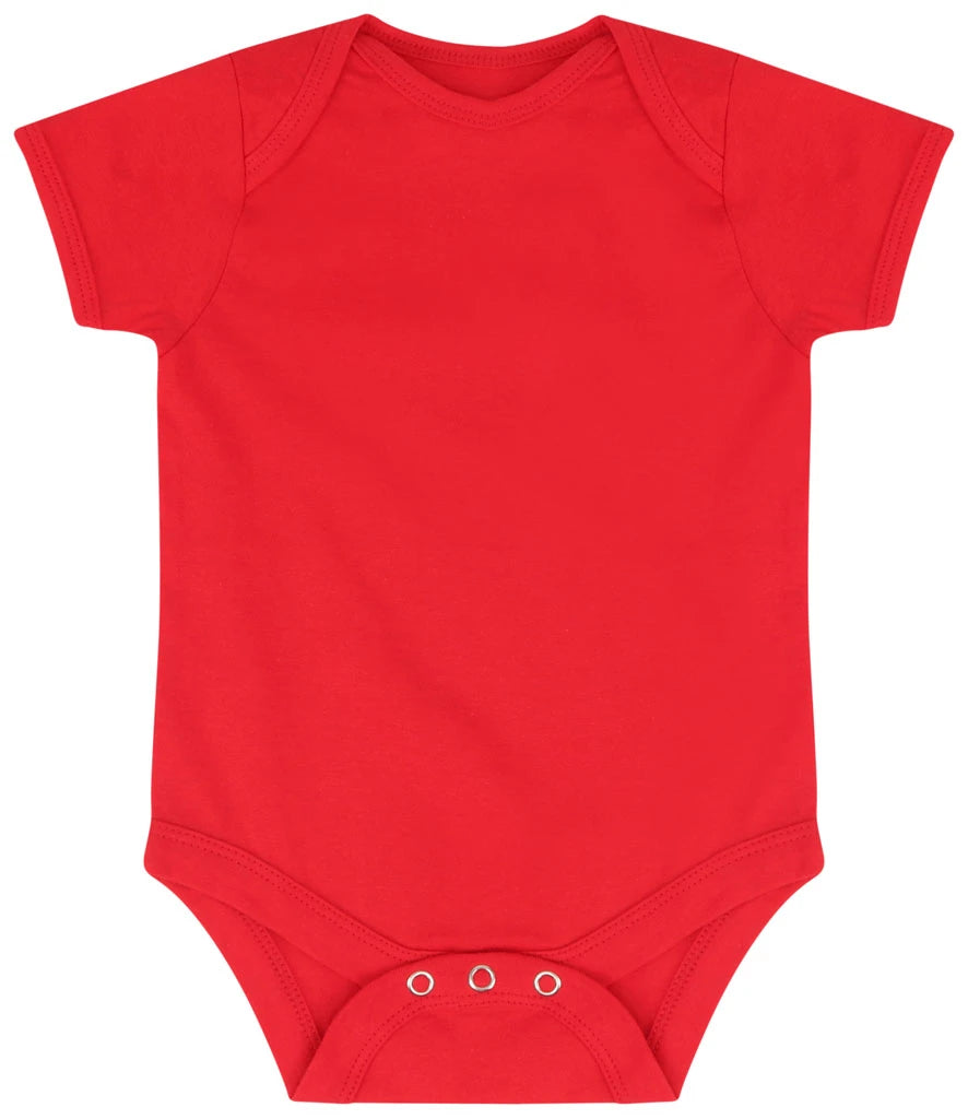 Larkwood Essential Short Sleeve Baby Bodysuit — Red