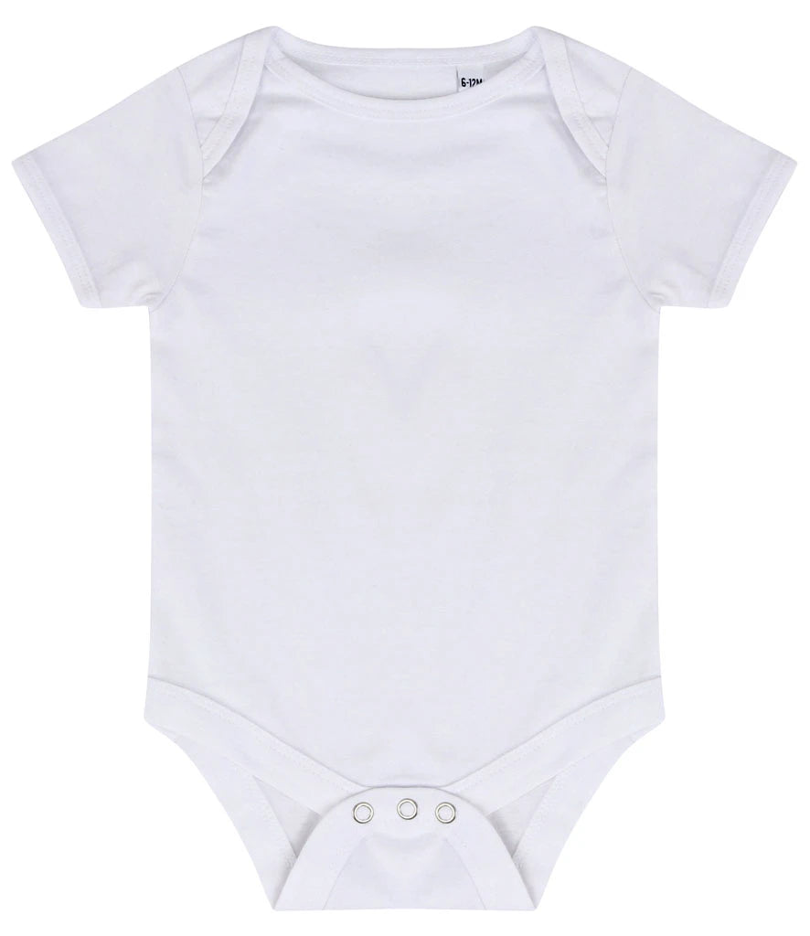 Larkwood Essential Short Sleeve Baby Bodysuit — White