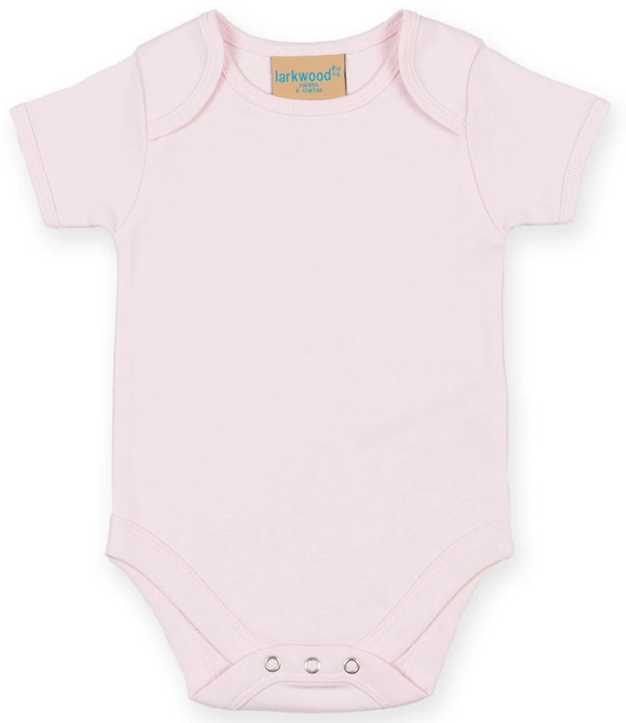 Larkwood Short Sleeve Baby Bodysuit — Pale Pink