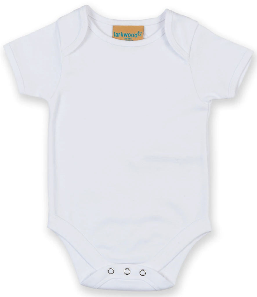 Larkwood Short Sleeve Baby Bodysuit — White