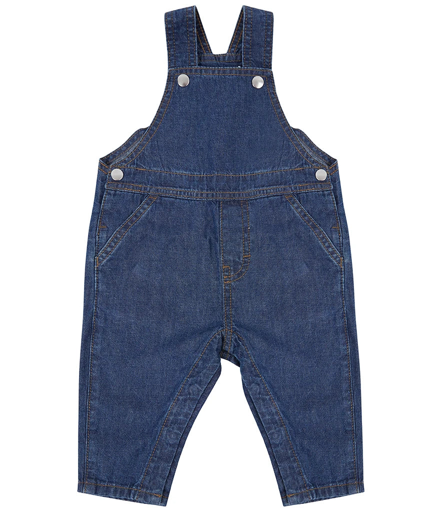 Larkwood Kids Denim Dungarees — Blue Denim