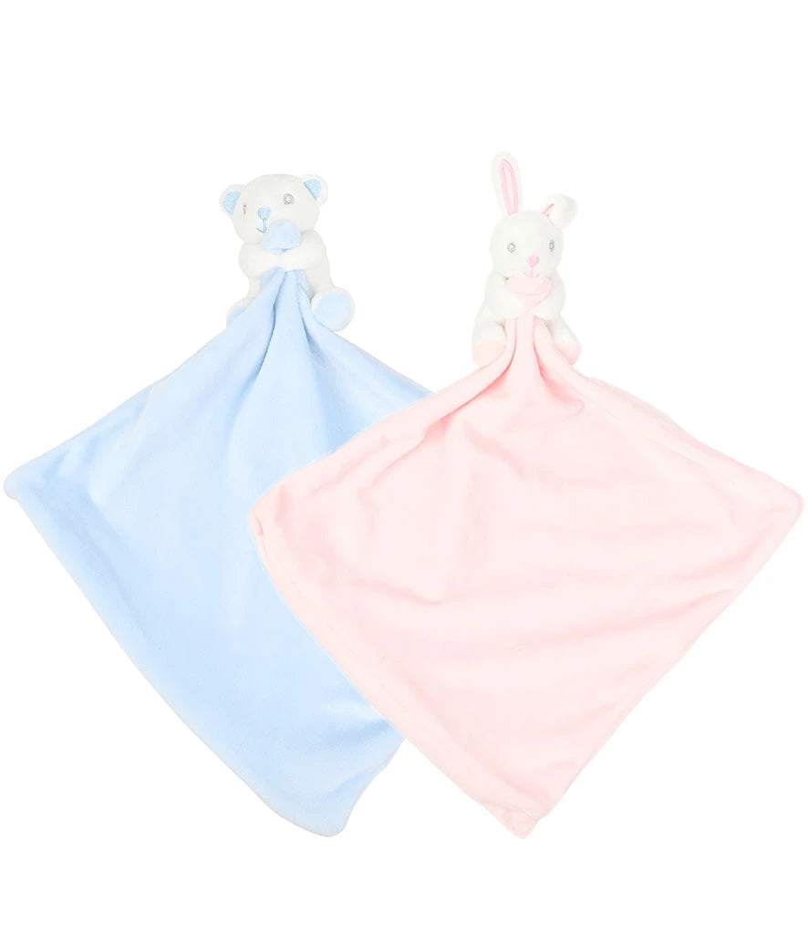 Mumbles Animal Comforter with Rattle — Pink Rabbit
