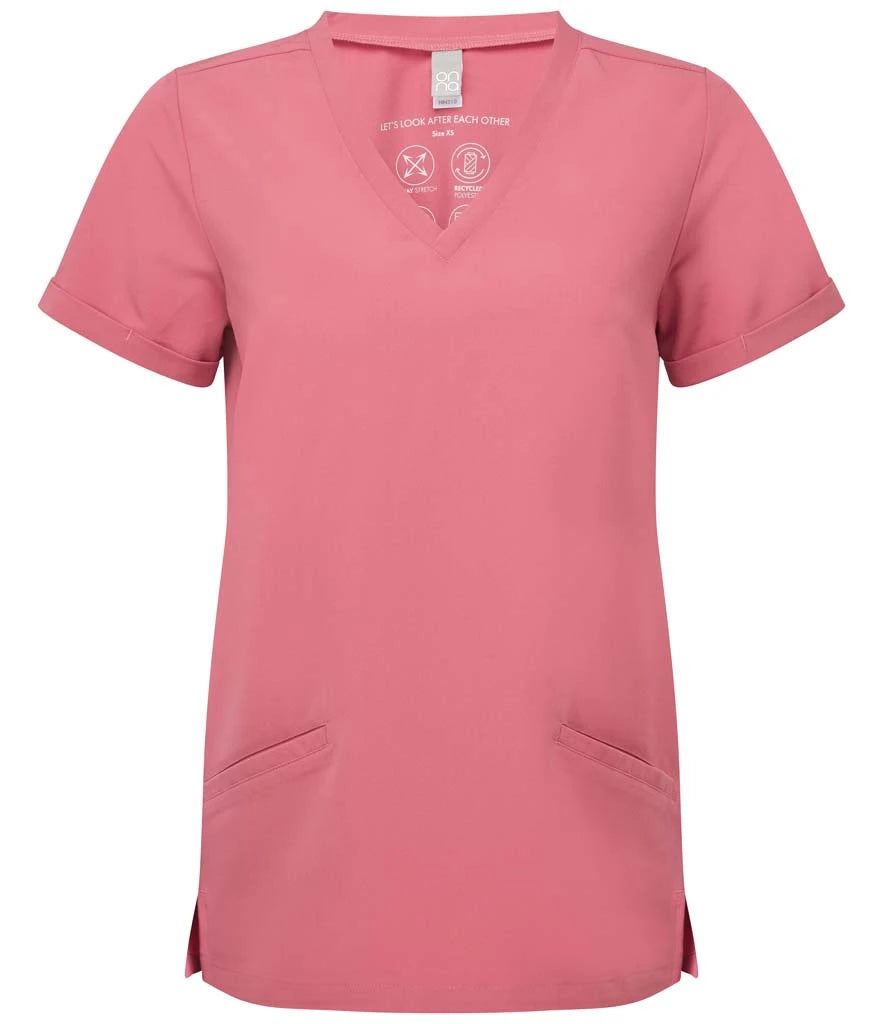 Onna by Premier Ladies Invincible Onna-Stretch Tunic — Calm Pink