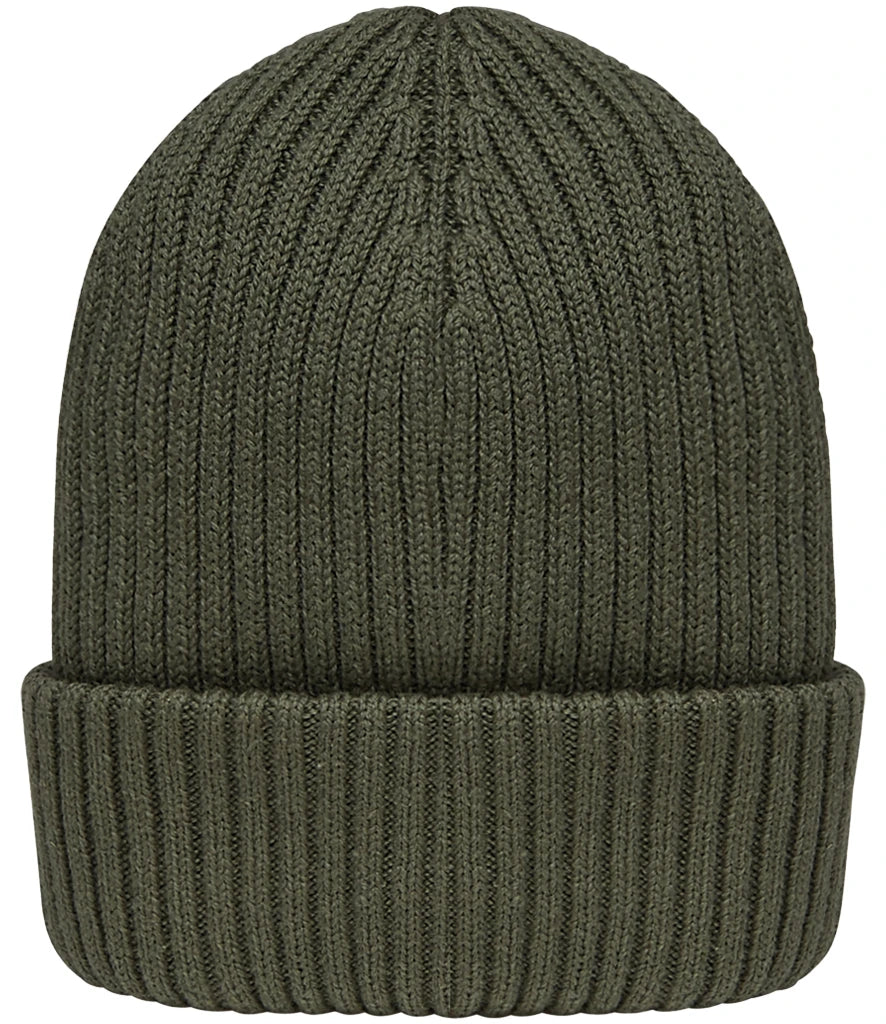 Native Spirit Wide Cuffed Beanie — Khaki