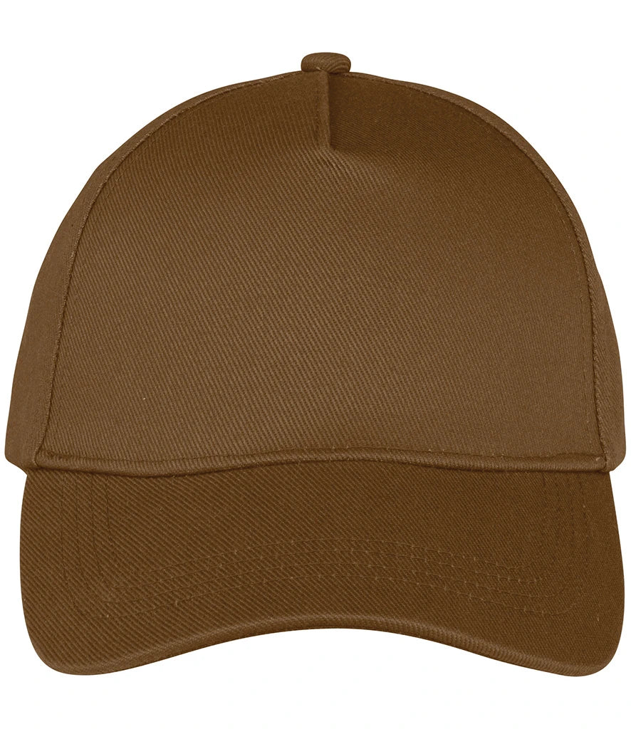 Native Spirit 5 Panel Cap — Dark Camel