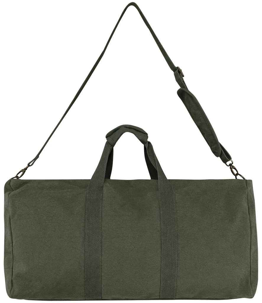 Native Spirit Vintage Travel Bag — Washed Organic Khaki