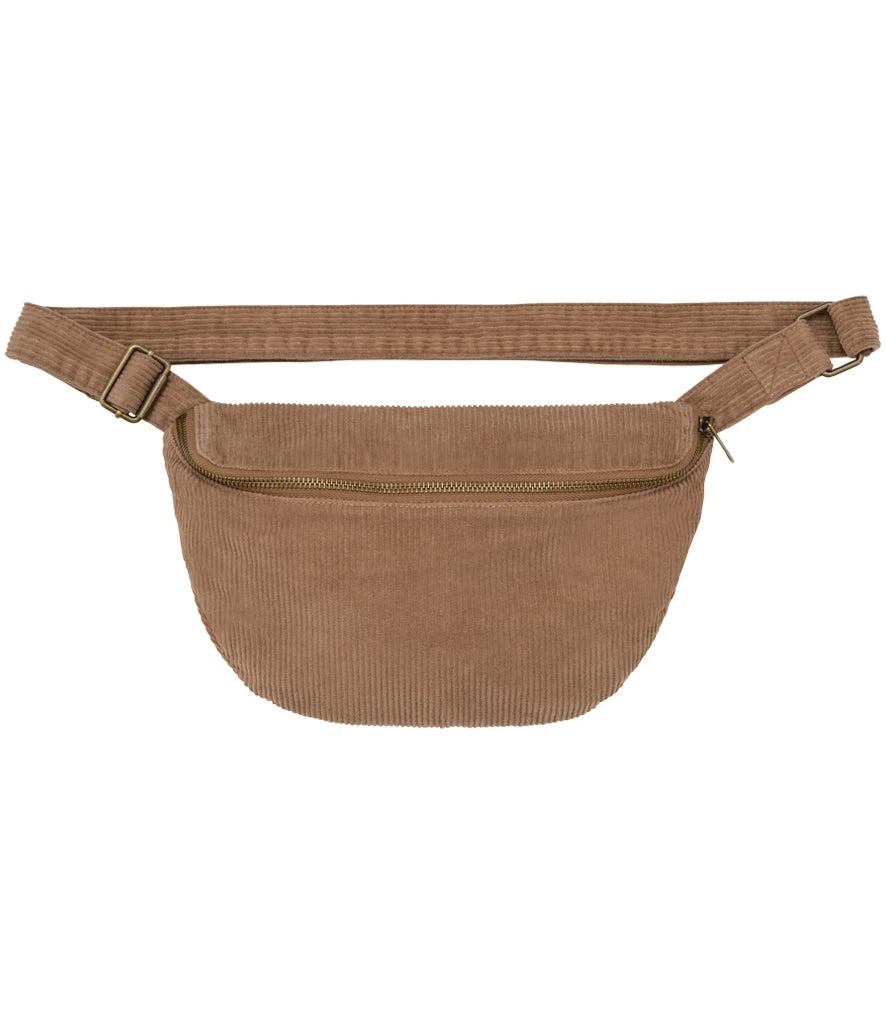 Native Spirit Corduroy Faded Waist Bag — Washed Dark Camel