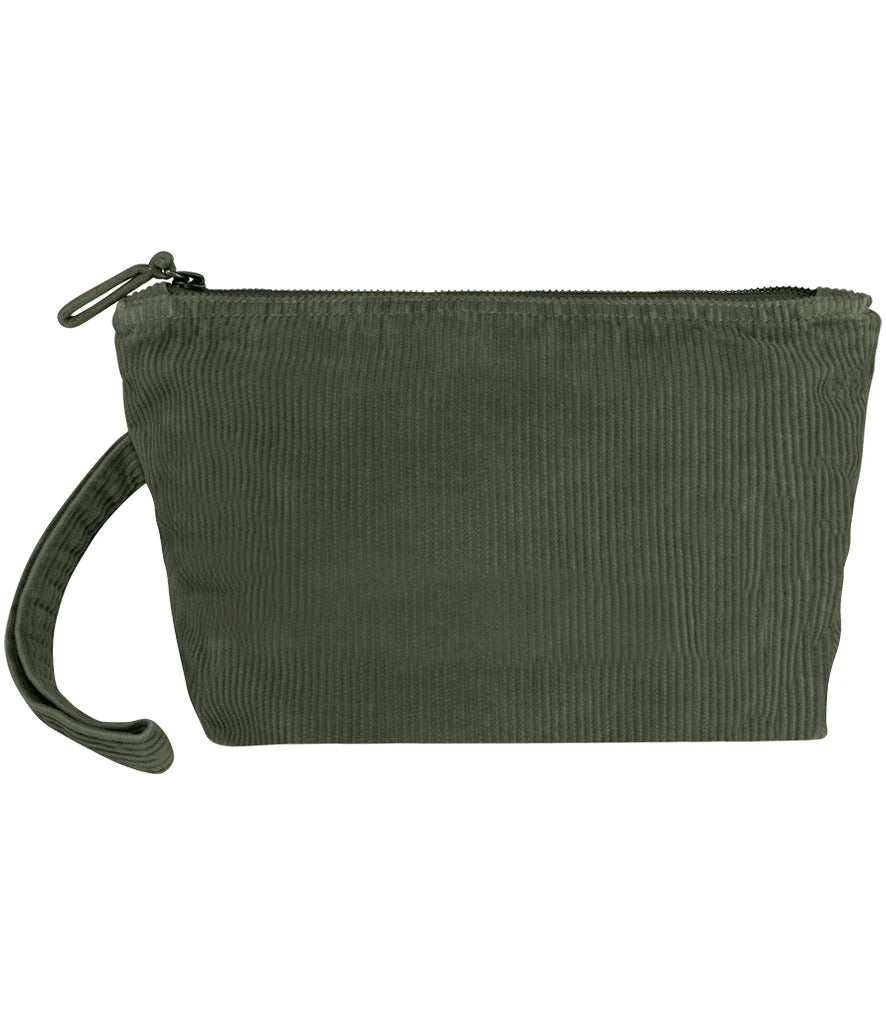 Native Spirit Corduroy Pouch — Washed Organic Khaki