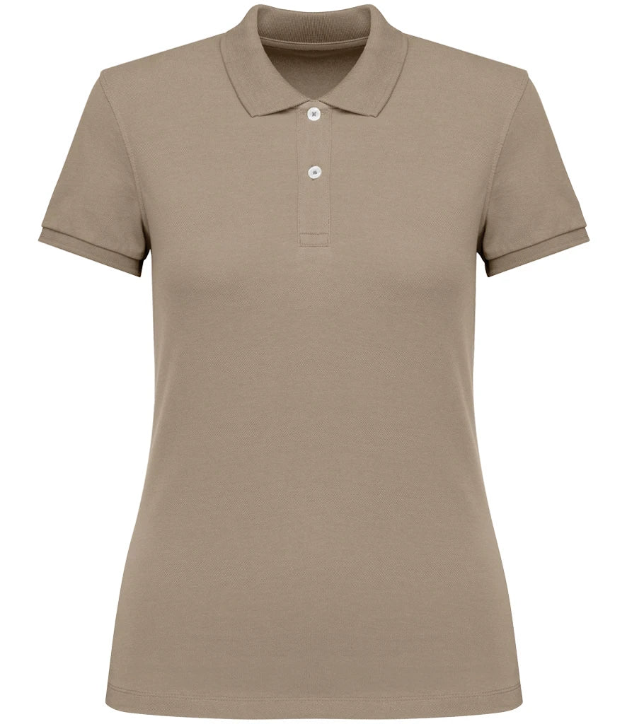 Native Spirit Ladies Piqué Polo Shirt — Wet Sand