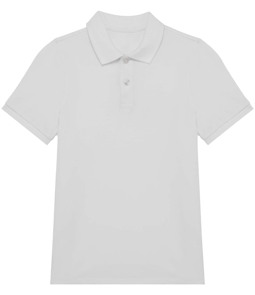 Native Spirit Kids Piqué Polo Shirt — White