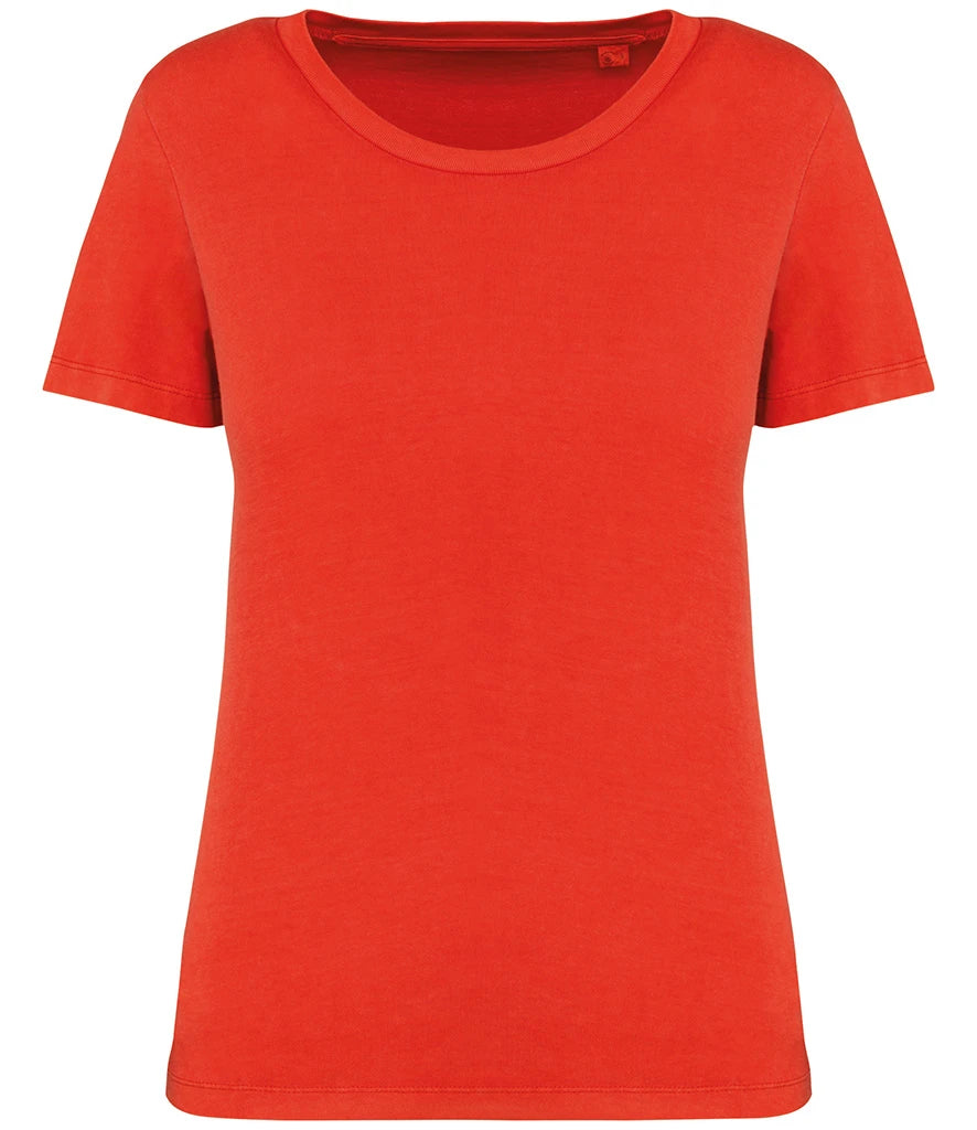 Native Spirit Ladies Faded T-Shirt — Washed Paprika