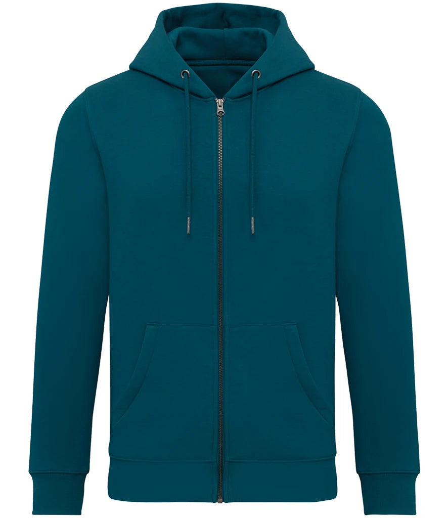 Native Spirit Unisex Full Zip Hoodie — Peacock Green
