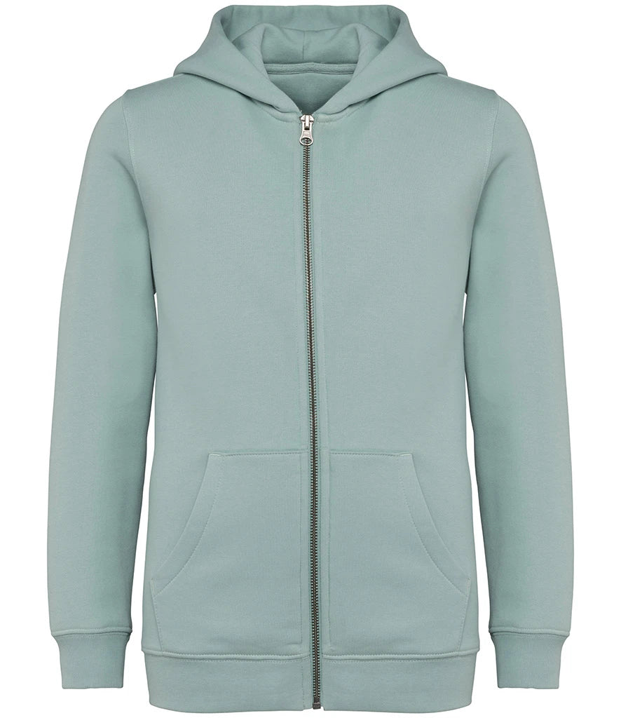 Native Spirit Kids Full Zip Hoodie — Jade Green