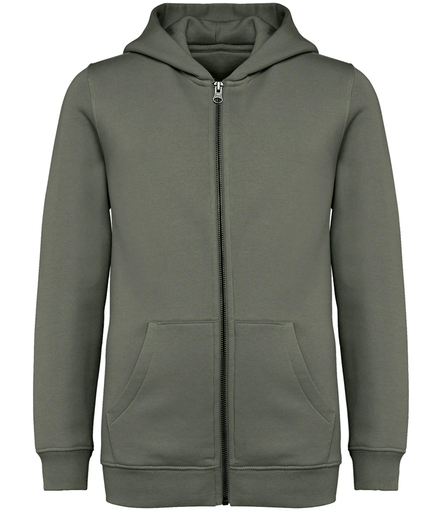 Native Spirit Kids Full Zip Hoodie — Organic Khaki