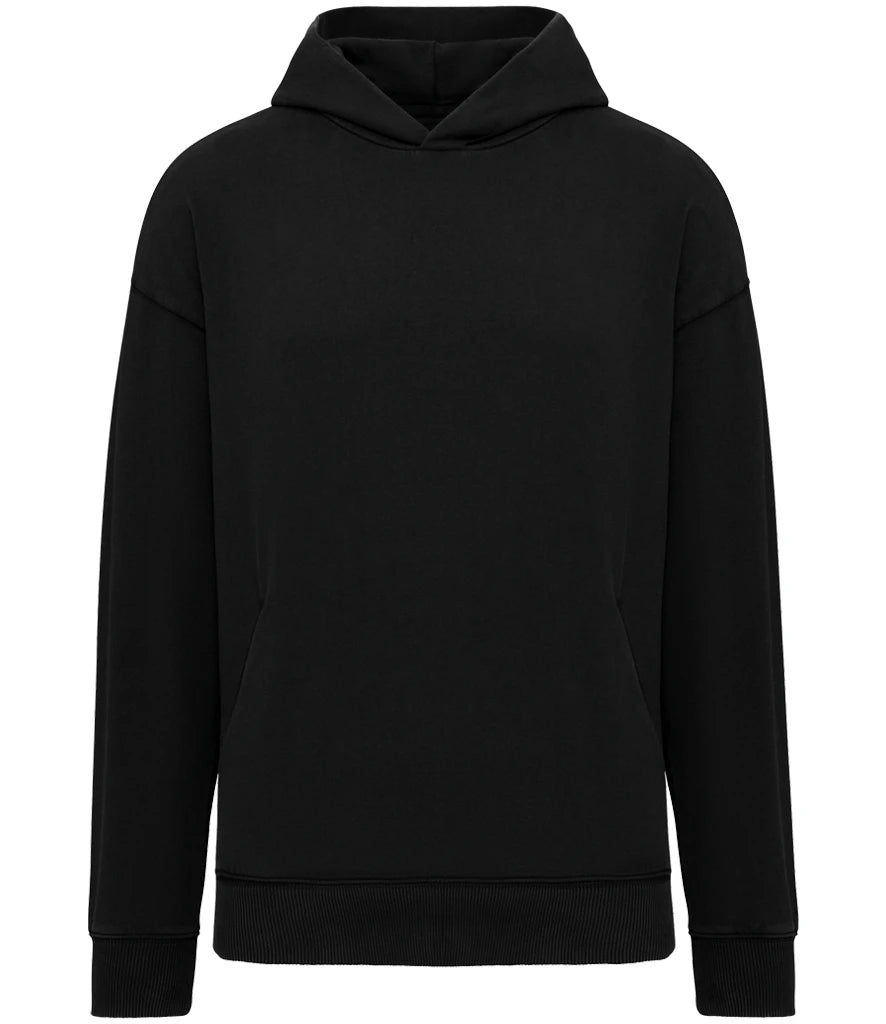 Native Spirit Unisex Washed Effect Oversized Hooded Sweatshirt — Washed Black