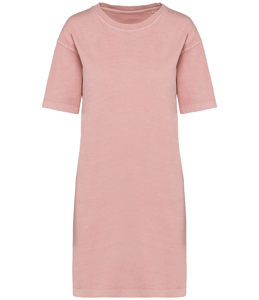 Native Spirit Ladies T-Shirt Dress — Washed Petal Rose