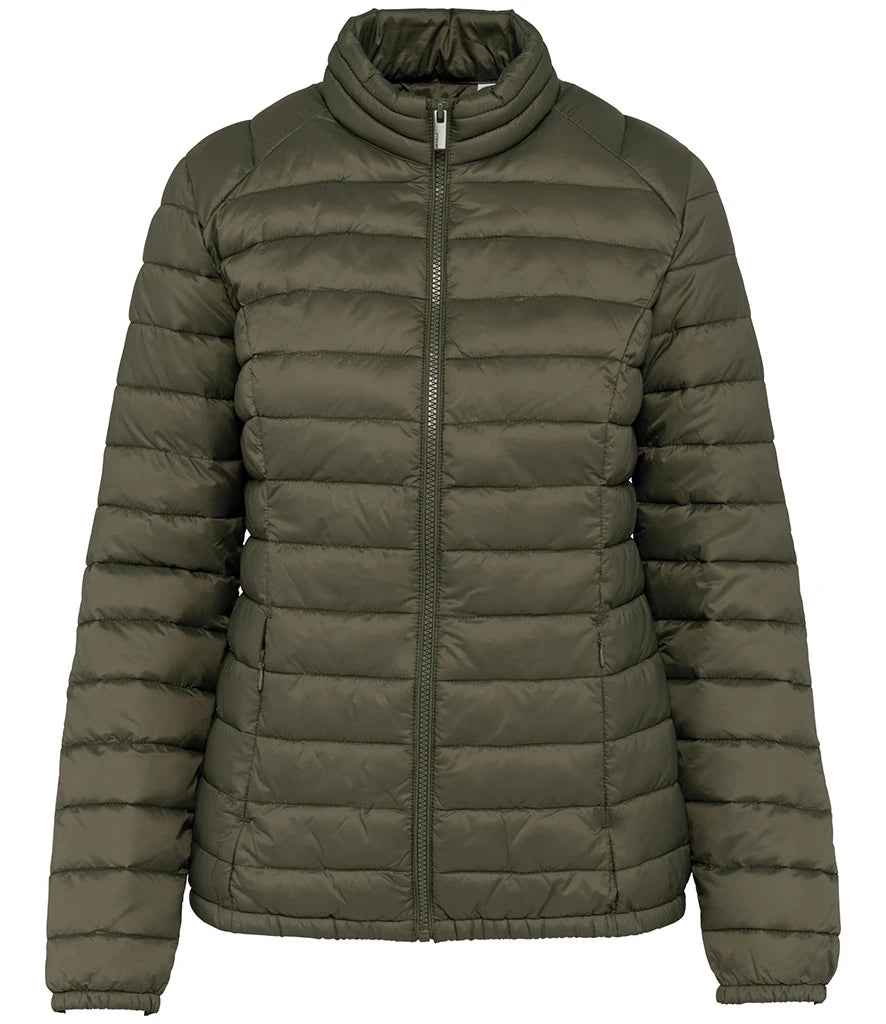 Native Spirit Ladies Lightweight Recycled Padded Jacket — Organic Khaki