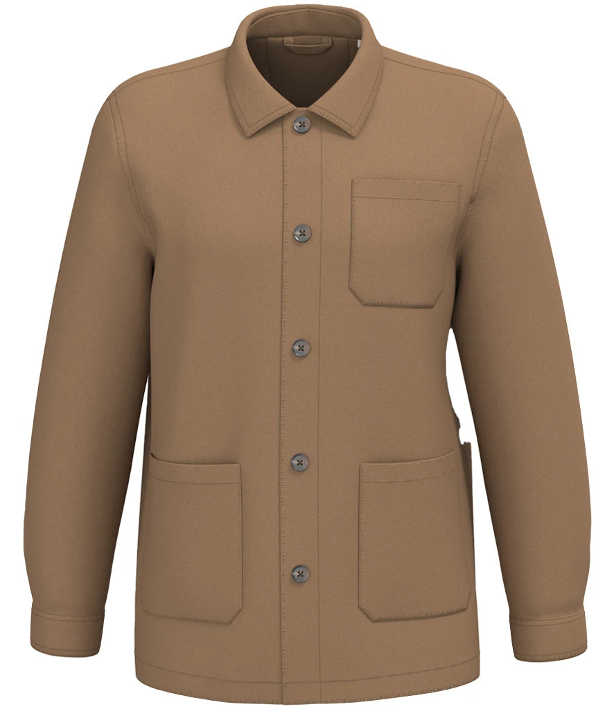 Native Spirit Washed Effect Work Jacket — Washed Dark Camel