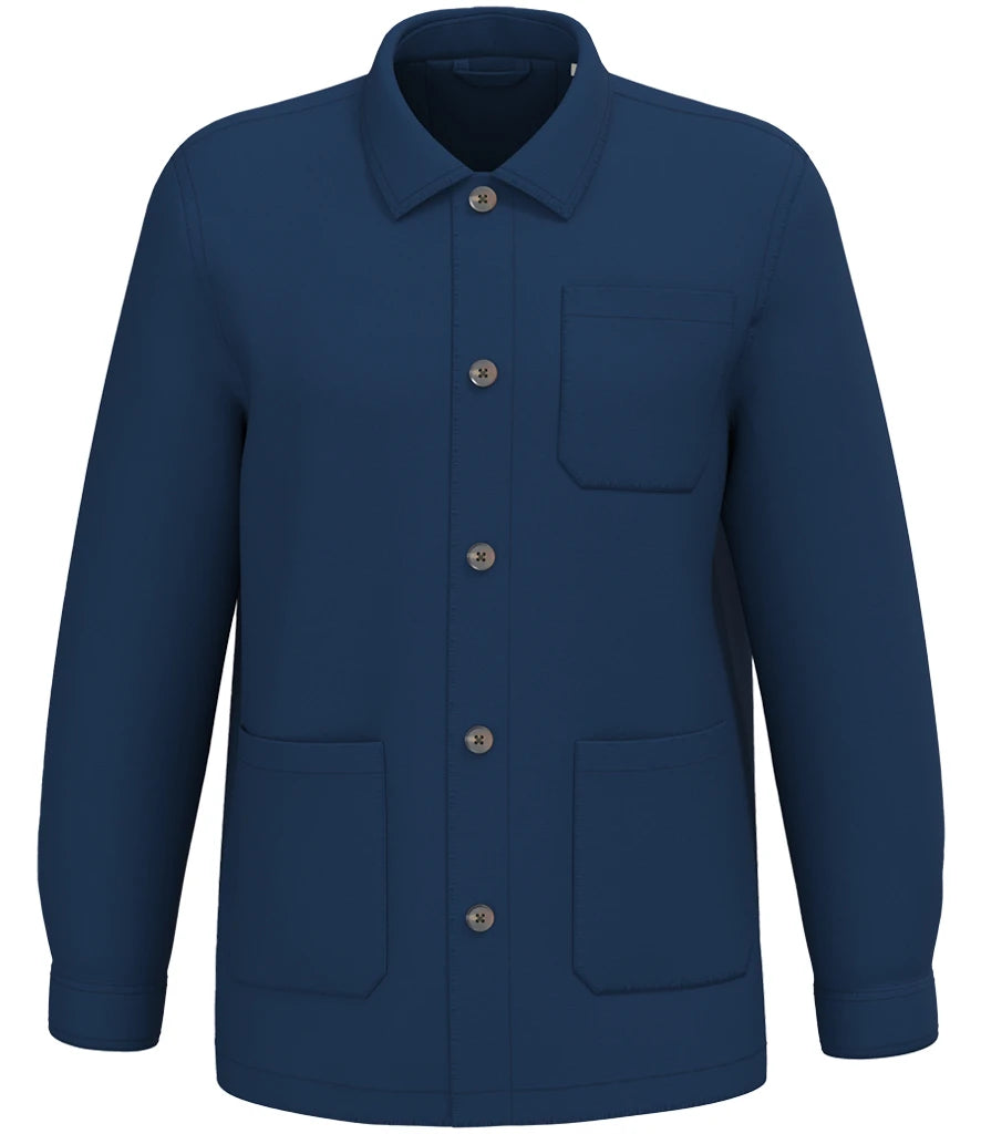 Native Spirit Washed Effect Work Jacket — Washed Indigo