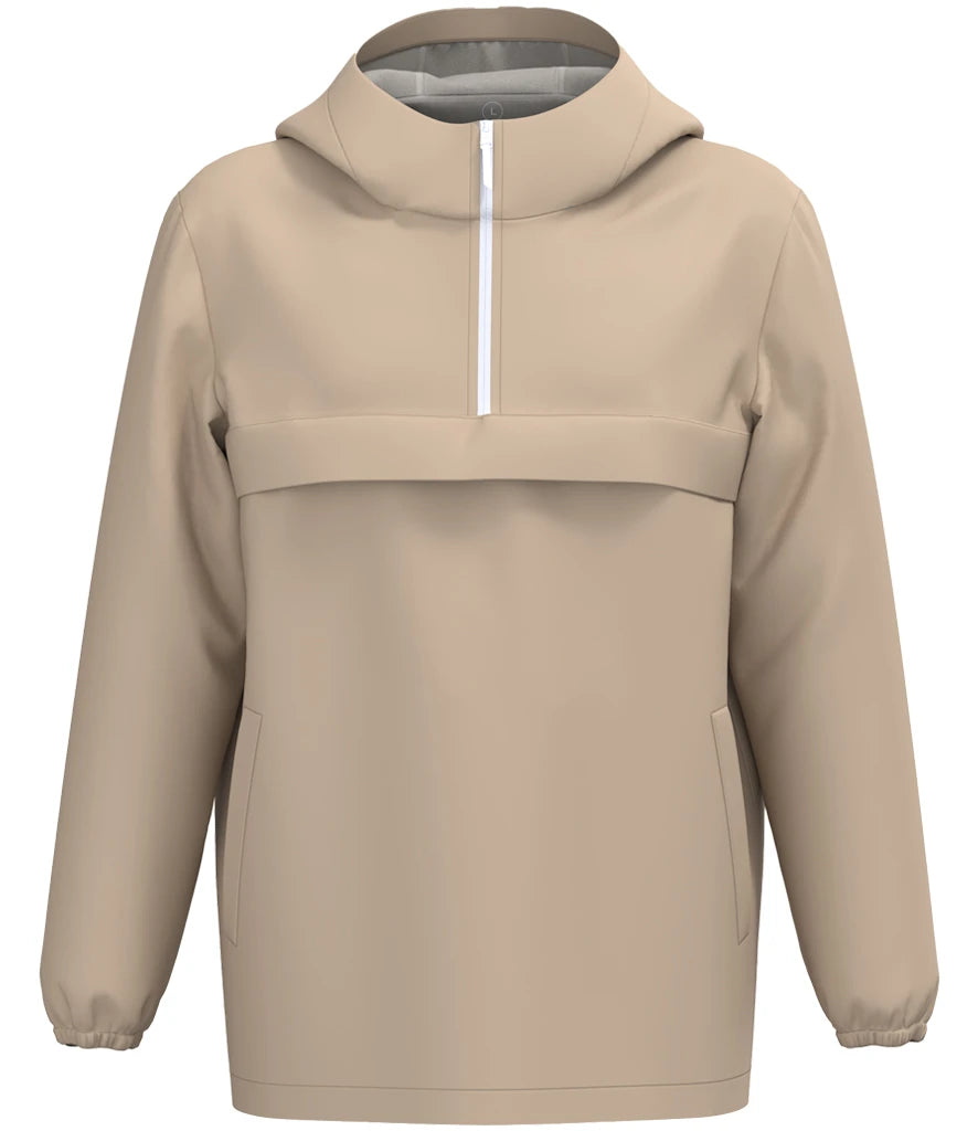 Native Spirit Unisex Waterproof 1/4 Zip Windbreaker — Wet Sand