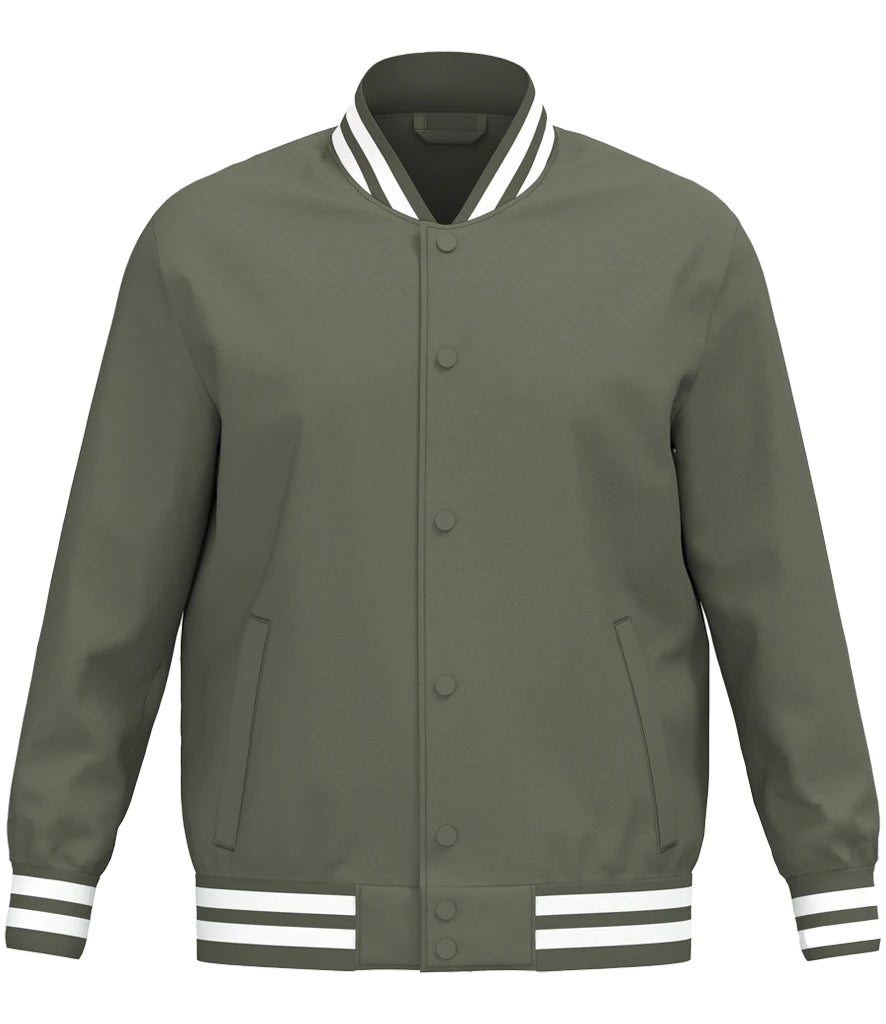 Native Spirit Unisex Varsity Padded Jacket — Organic Khaki
