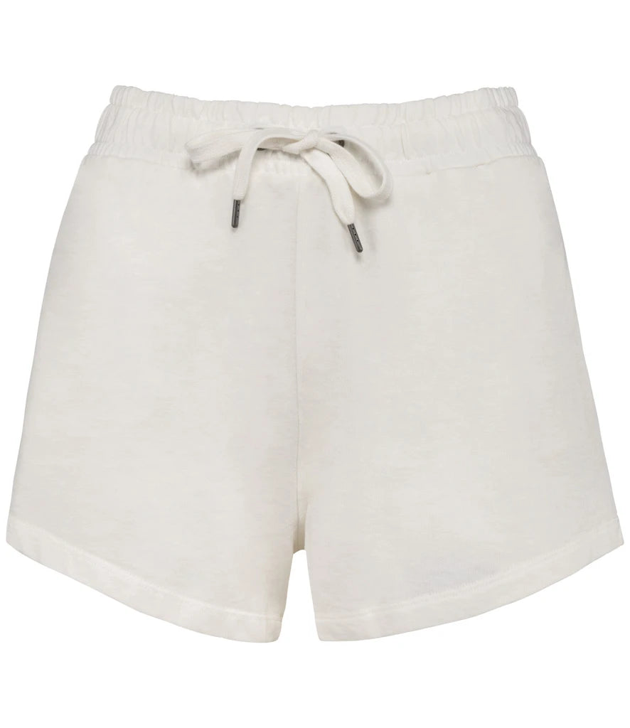 Native Spirit Ladies Terry 280 Shorts — Washed Ivory