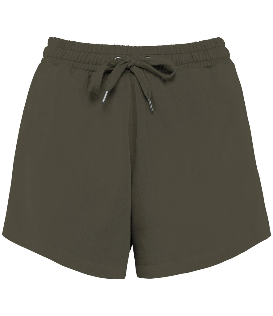 Native Spirit Ladies Terry 280 Shorts — Washed Organic Khaki