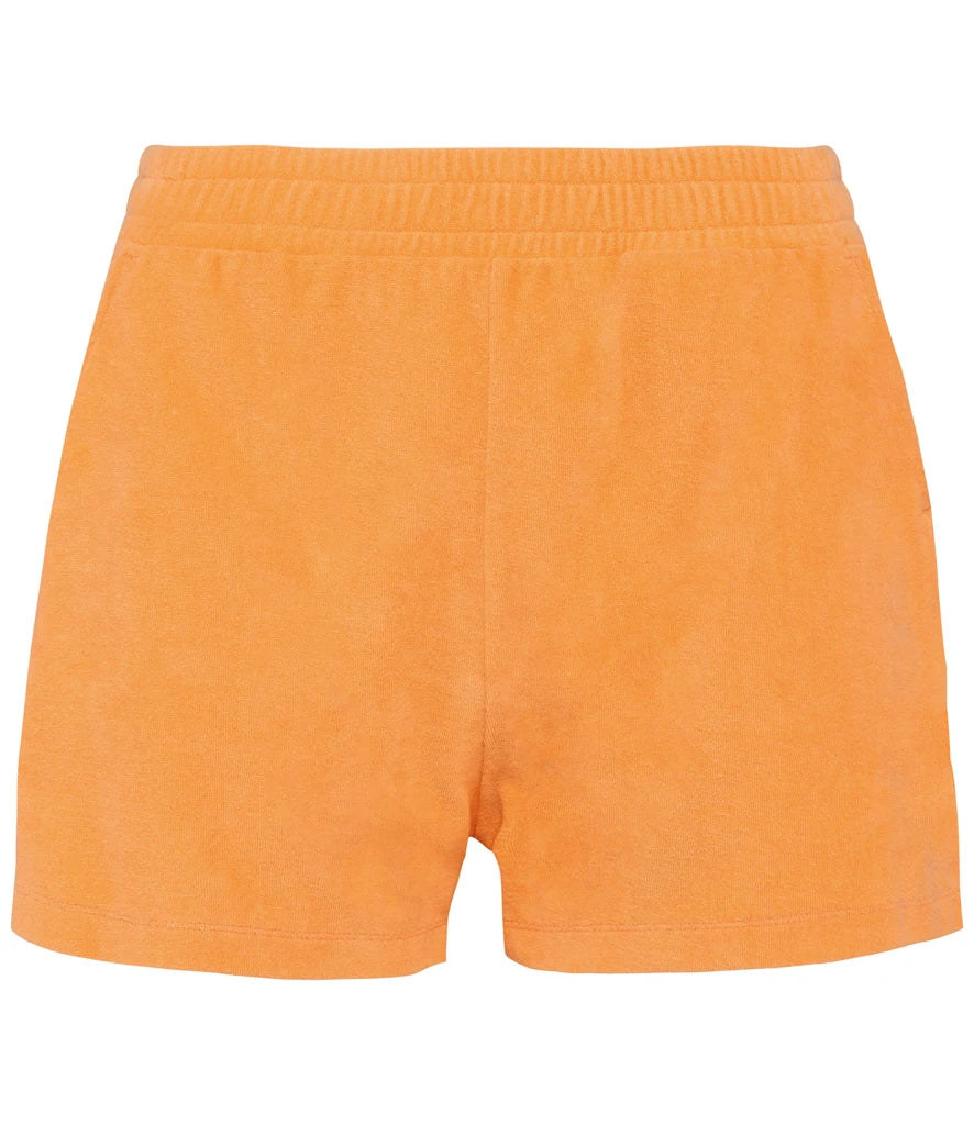Native Spirit Ladies Terry Towel Shorts — Apricot