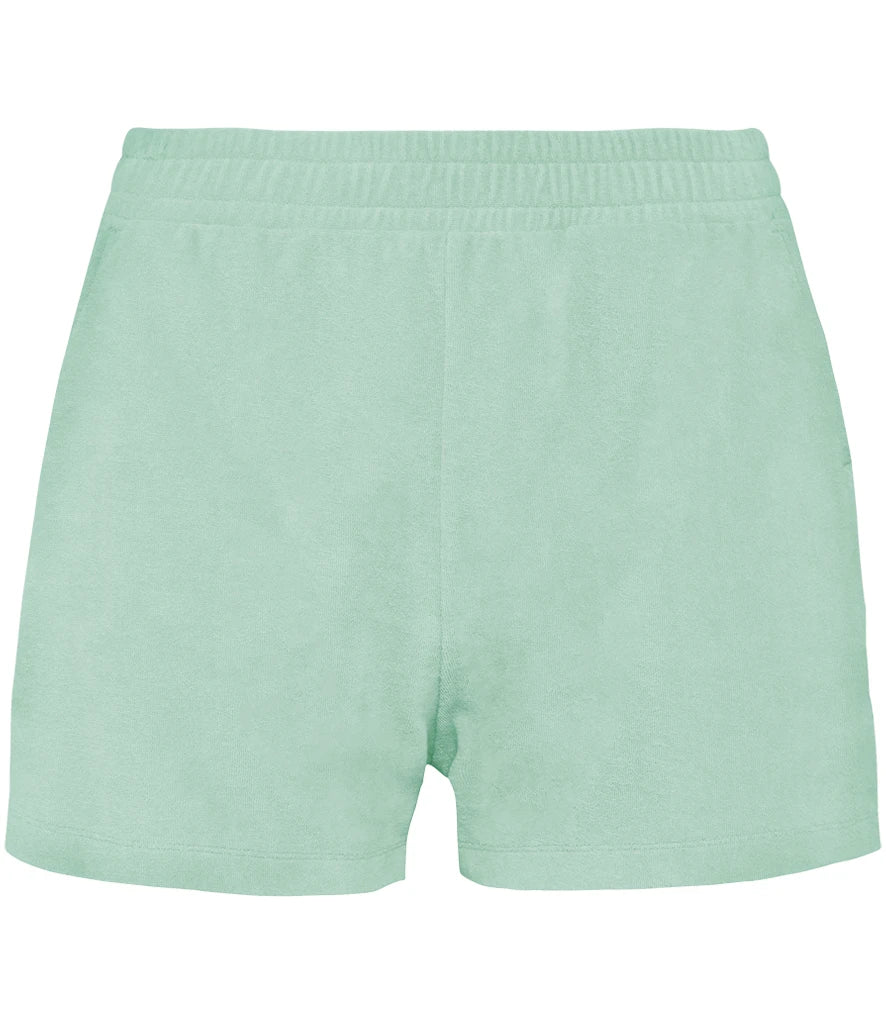 Native Spirit Ladies Terry Towel Shorts — Brook Green