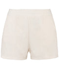 Native Spirit Ladies Terry Towel Shorts — Ivory