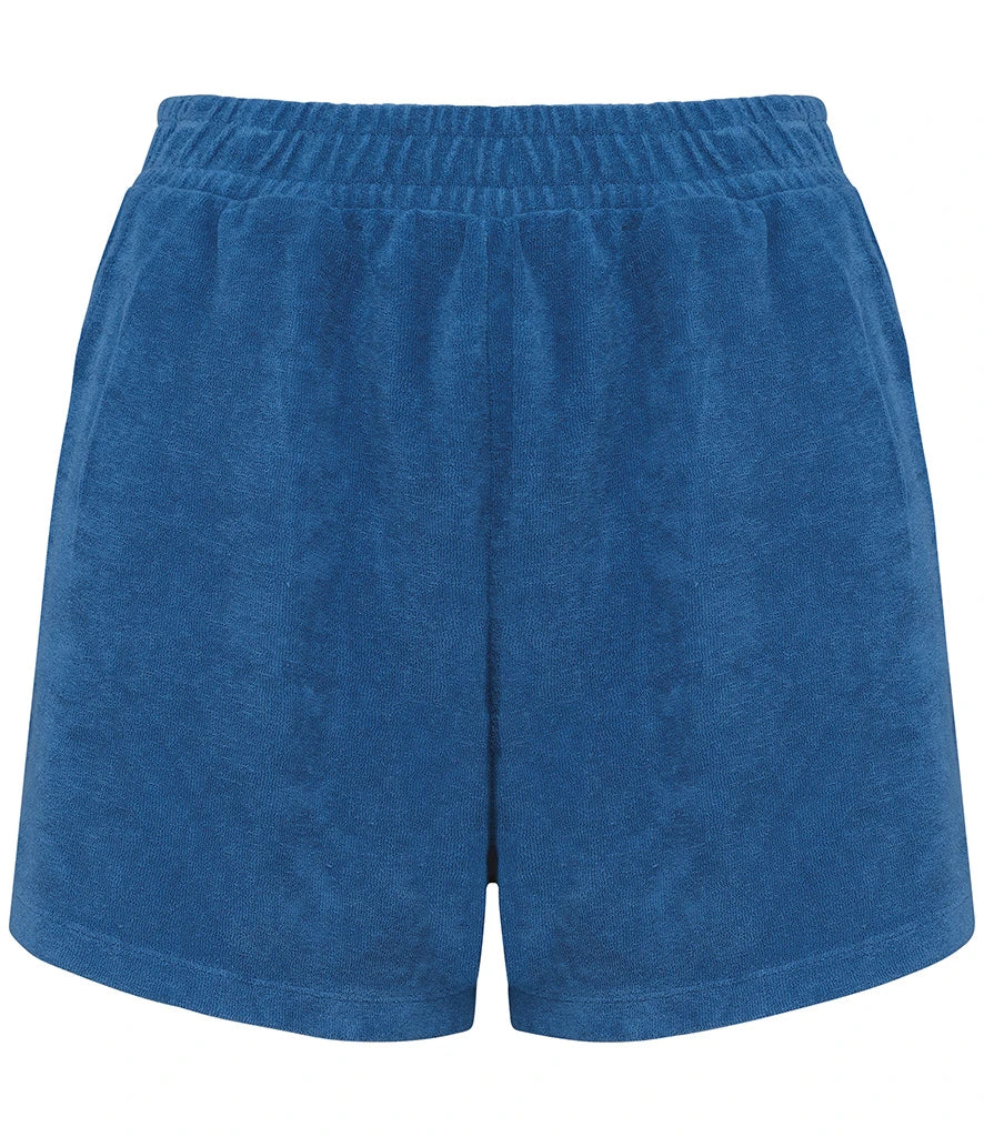 Native Spirit Ladies Terry Towel Shorts — Riviera blue