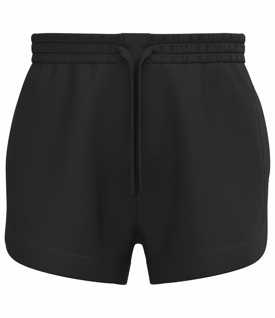 Native Spirit Ladies French Terry Shorts — Black