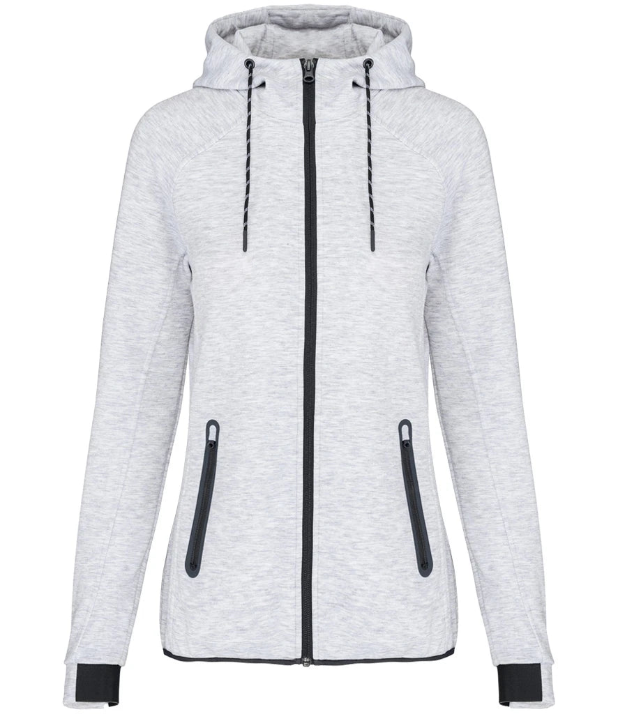 Proact Ladies Performance Hooded Jacket — Ash Heather