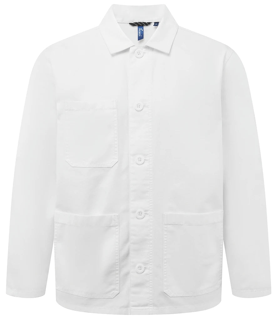 Premier Unisex Utility 2.0 Chore Jacket — White